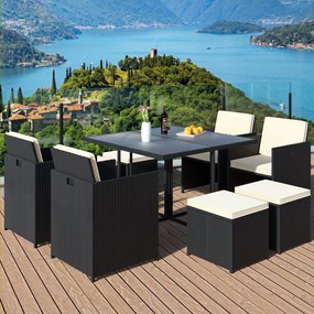 Deuba Set ratan de gradina America 4+4 - antracit