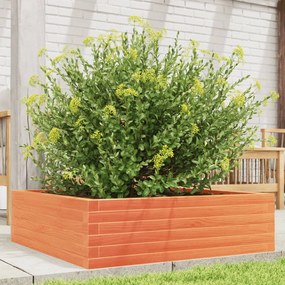 vidaXL Jardinieră de grădină, maro ceruit, 80x80x23 cm, lemn masiv pin