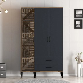 Dulap de haine Kiara PT (Nuc + antracit). 1088432