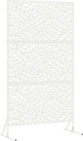 vidaXL Ecran de intimitate Alb 100 x 50 x 180 cm Oțel