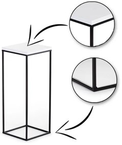 Suport flori BASICLOFT 60x24 negru/alb