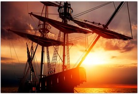 Tablou - Navă de pirați veche (90x60 cm)