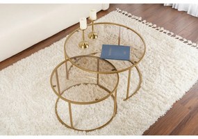 Set de măsuțe de conferință Aurum Gold și Bronze80 cm, 2 buc.