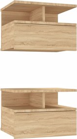 vidaXL Noptiere suspendate, 2 buc., stejar sonoma, 40x31x27 cm