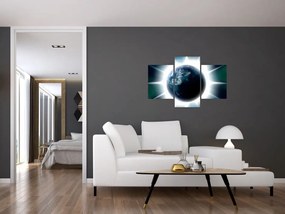 Tablou cu planeta iluminată (90x60 cm)