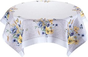 decoDoma Fată de masă centrală cu imprimeu FLORI DE LUNCĂ 85 x 85 cm