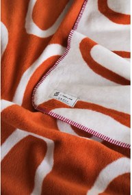 Pătură portocalie 150x200 cm Swirl – noo.ma