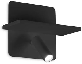 Ideal Lux - Aplica spot de perete PIANO LED/10W/230V CRI 90 USB negru