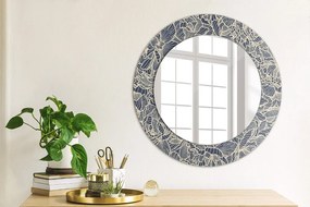 Oglinda rotunda imprimata Flori