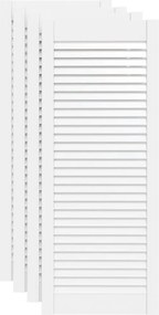 vidaXL Uși dulap design lambriu 4 buc. alb 99,3x39,4 cm lemn masiv pin