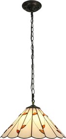 Brilagi - Lustră Tiffany cu vitralii, suspendată pe lanț, FOLIA, 1x E27/60W/230V, Ø 40 cm