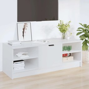 Comoda TV, alb extralucios, 102x35,5x36,5 cm, lemn compozit Alb foarte lucios, 1