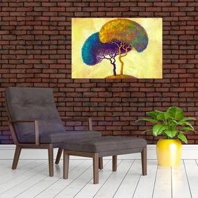 Tablou - Copaci în deal (90x60 cm)