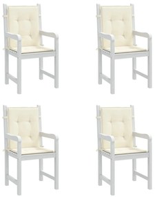 Perne scaun de gradina, 4 buc., crem, 100x50x3 cm 4, Crem, 100 x 50 x 3 cm