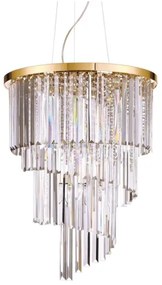 Lustră pe cablu CARLTON 12xE14/40W/230V auriu Ideal Lux