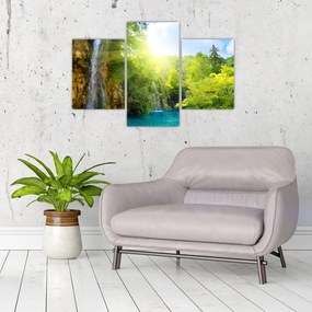 Tablou - cascadele în djunglă (90x60 cm)