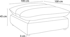 Taburet verde cu tapițerie din chenille Neil – Bobochic Paris