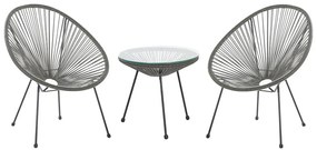 Set pentru grădină ALVAREZ II (gri închis) (pentru 2 persoane). 1026973