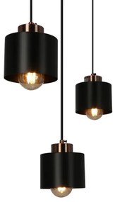 Lustră pe cablu OLENA 3xE27/60W/230V neagră