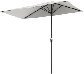 Outsunny Umbrar de Perete Semicircular cu Manivelă, Design Compact pentru Terase și Balcoane, Crem | Aosom Romania