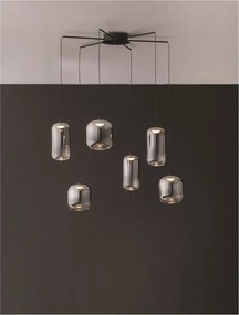 Lustra cu 6 pendule LED design modern AELIA