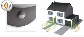 Aplică de exterior cu senzor Philips JUNE 1xE27/12W/230V IP44