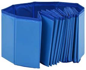 Piscina pentru caini pliabila, albastru, 160 x 30 cm, PVC