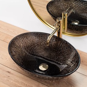 Lavoar din sticla Frost Negru – 51 cm