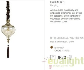 Pendul LUX design clasic din alama finisaj antichizat, HAREM SP1 115979