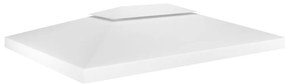 vidaXL Acoperiș de pavilion cu 2 niveluri, alb, 4x3 m, 310 g/m²