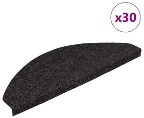 vidaXL Covorașe scară autoadezive 30 buc Antracit 65x22,5x3,5 cm