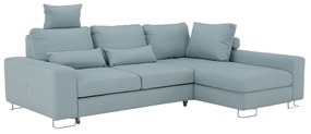 Canapea cu funcţie de ajustare a adâncimii scaunului, culoare mentă, material textil, dreapta, SATI
