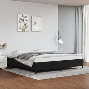 347269 vidaXL Cadru de pat, negru, 200x200 cm, piele ecologică