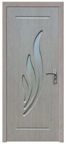 Usa Interior din MDF Novo Doors ND310, Cadru din Lemn Masiv, Geam Sablat, KIT COMPLET, Toc , Manere si balamale incluse (Culoare: Alb, Dimensiune: 70