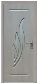 Usa Interior din MDF Novo Doors ND310, Cadru din Lemn Masiv, Geam Sablat, KIT COMPLET, Toc , Manere si balamale incluse (Culoare: Stejar Auriu,
