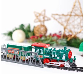 Tren de Crăciun cu LED, alimentare 2x AA, lumină albă caldă