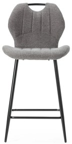 Scaune de bar gri 2 buc. (înălțime șezut 65 cm) Muli – Marckeric