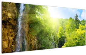 Tablou - cascadele în djunglă (120x50 cm), în 40 de alte dimensiuni noi