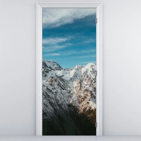 Fototapet pentru ușă - Creste montane înzăpezite (95x205cm)