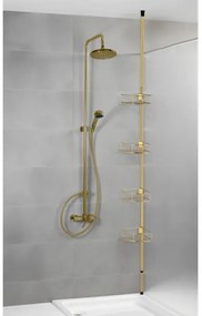 WENKO 24569100-Poliță de colț DOLCEDO 31x275 cm auriu