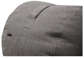 Fotoliu puf pentru copii maro cu tapițerie din catifea reiată Roll 80 – SLOWDOWN