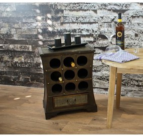 Dulap vinotecă maro număr sticle 9, 46x58 cm – Deco Pleasure