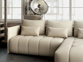 Colțar extensibil dumonde cu ladă de depozitare si sezut confortabil din spuma high-density, Malta Enjoy Camel II 235x185 cm