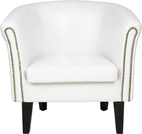 MIADOMODO Set fotoliu Chesterfield, 58 x 71 x 70 cm, alb