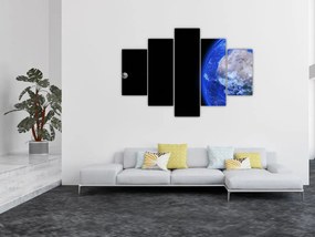 Tablou - Luna și Pământul (150x105 cm)