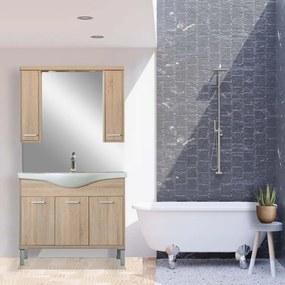 Mobilier complet de baie Nerva 105, stejar Sonoma