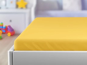 Cearsaf Jersey pentru patut EXCLUSIVE 70x140 cm galben