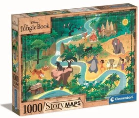 Disney Classics Jungle Book Hartă de basm puzzle Clementoni 1000 de piese