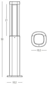 Stalp LED iluminat exterior modern IP54 Eric
