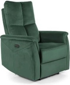 Fotoliu recliner NEPTUN M, stofa catifelata verde inchis - Bluvel 78,